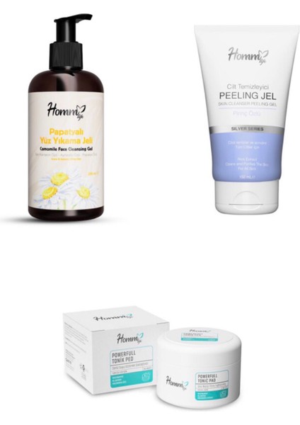 Cilt Temizleme Seti ( Tonic Pad,Peeling,Papatyalı Yüz Yıkama Jeli)