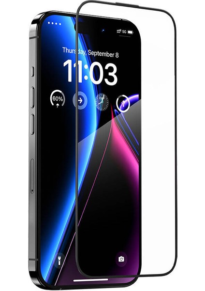 iPhone 15 Pro Uyumlu Exclusive V-Pro Safir Hardness Tempered Glass Ekran Koruyucu 2 Adet Set