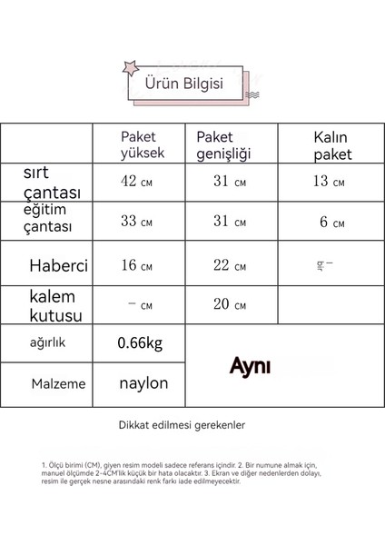 Kızlar Içinbüyük Kapasiteli Okulçantası (Yurt Dışından)