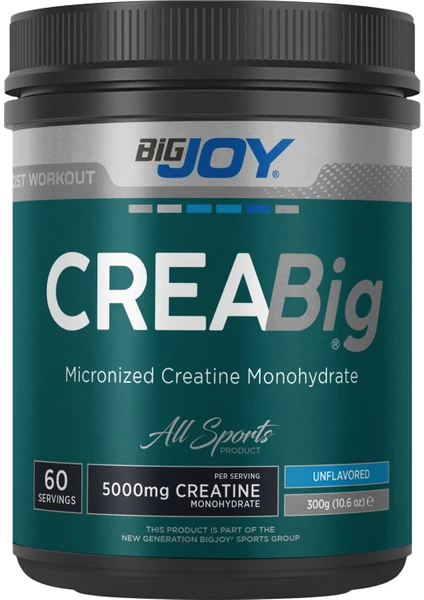 Bigjoy Sports Creabig Powder Creatine Kreatin Monohydrate Micronized 300g