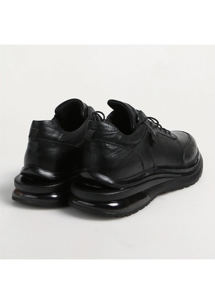 230302 Siyah Analin Deri Erkek Spor Ayakkabı modelleri