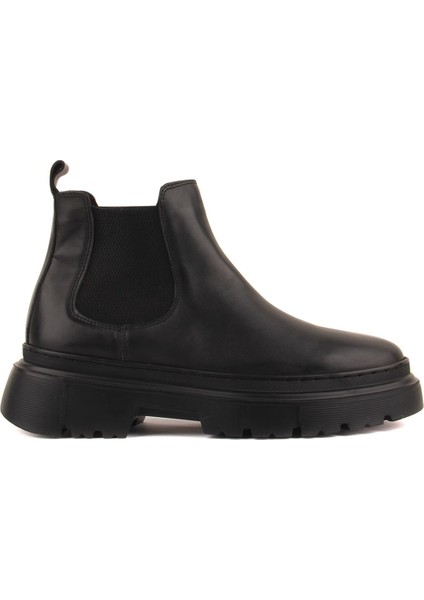Sail Lakers - Siyah Deri Erkek Chelsea Bot