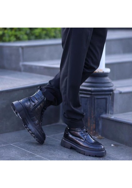 Sail Lakers - Siyah Croco Deri Erkek Postal Bot fiyatları