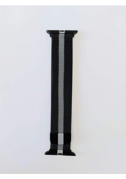 Apple Watch Uyumlu Metal Kordon 42/44/45 mm Gümüş-Siyah