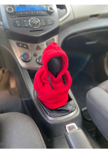 Kapşonlu Sweatshirt Polar Vites Kılıfı Kırmızı