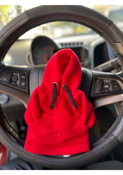 Kapşonlu Sweatshirt Polar Vites Kılıfı Kırmızı modelleri