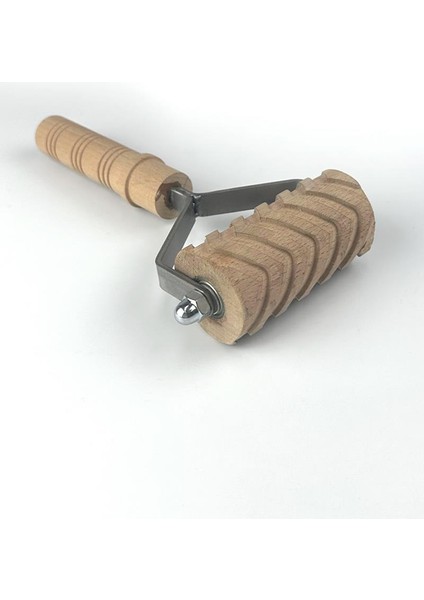 Ahşap Çamur Şekillendirme Merdanesi - Çizgili fırsatları