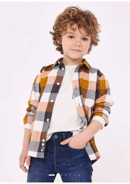 Mayortal Erkek Çocuk Uzun Kol Ekose Gömlek 4111