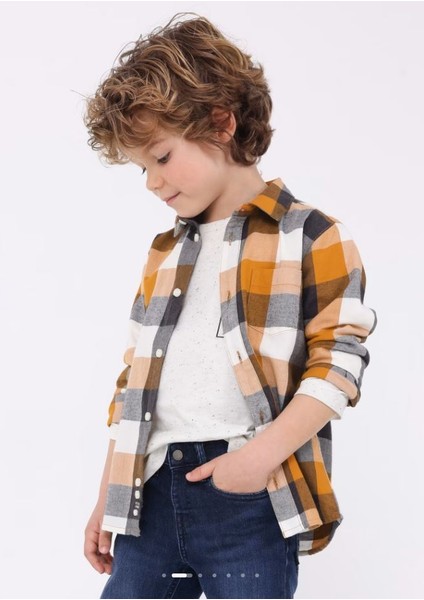 Mayortal Erkek Çocuk Uzun Kol Ekose Gömlek 4111 fiyatları