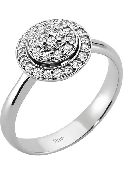 Pırlanta Taşlı Kanallı Yüzük 0404R0350