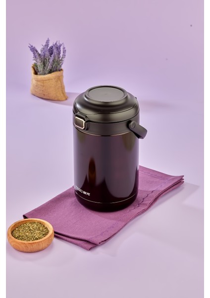 2 Litre Kaşıklı Lüx Yemek Termosu Paslanmaz Çelik Sefer Tası