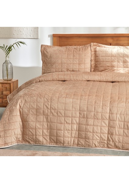 Noela Çift Kişilik Kapitone Yatak Örtüsü Bej fiyatları