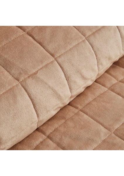 Noela Çift Kişilik Kapitone Yatak Örtüsü Bej