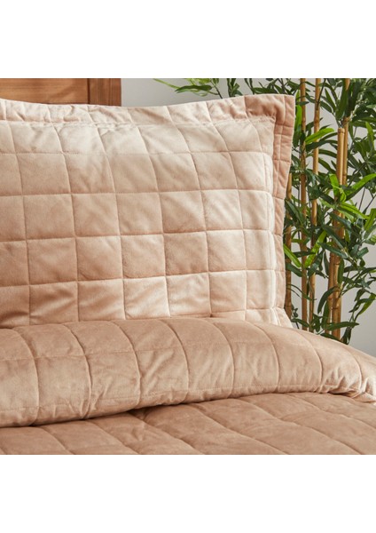 Noela Çift Kişilik Kapitone Yatak Örtüsü Bej