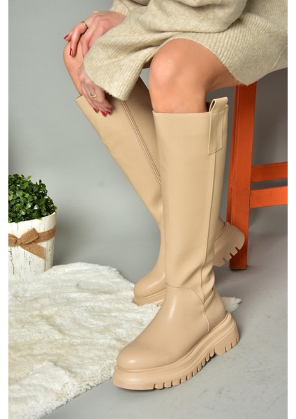 R312401309 Ten Kalın Tabanlı Kadın Çizme indirimleri