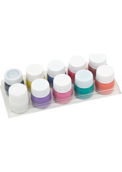 Akrilik Boya 10 Renk Şişe 20 ml Fixpoint P-6911