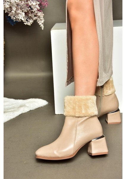 R241049109 Ten Kalın Topuklu Kadın Bot indirimleri