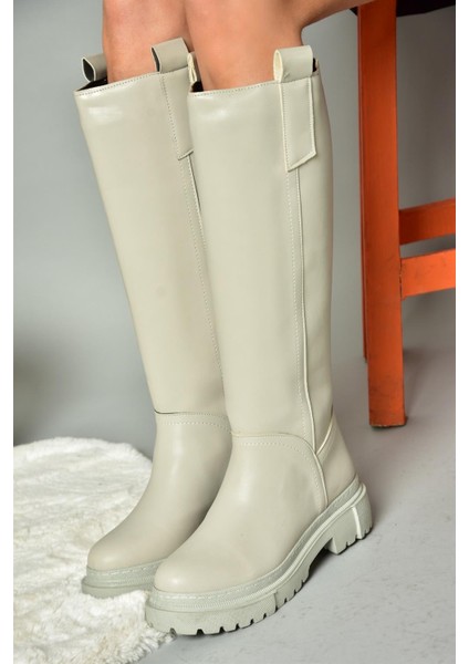 R973201109 Gri Kalın Tabanlı Kadın Çizme fiyatları