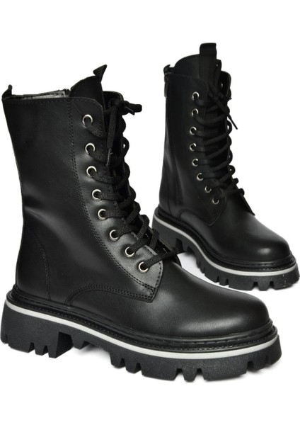 R524802209 Siyah Bağcıklı Kadın Postal Bot indirimleri