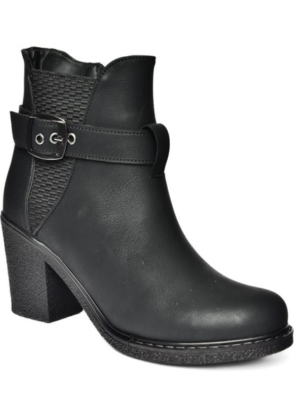 R674151409 Siyah Kalın Topuklu Kadın Bot fırsatları