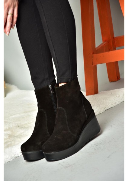 R667930002 Siyah Hakiki Deri Süet Kadın Bot fiyatları