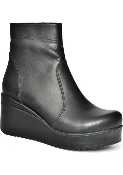 R667930003 Siyah Hakiki Deri Kadın Bot indirimleri