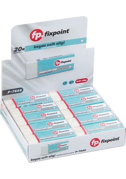 Beyaz Silgi 20 Adet Fixpoint P-7666