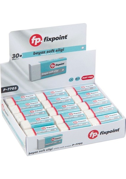 Beyaz Silgi 30 Adet Fixpoint P-7703