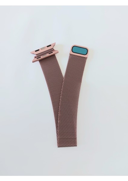 Apple Watch Uyumlu Metal Kordon 42/44/45/49 mm Pembe fırsatları