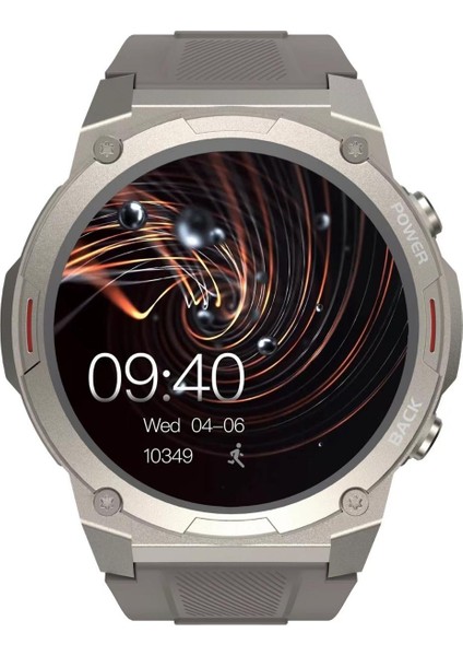 FutureGo Mix2 IP68 Su Geçirmez Nabız Spor Sağlık Sp02 Kan Oksijeni Takibi Arama Özellikli iOS & Android Amoled Ekran 36mm Akıllı Saat Gün Solace Gri