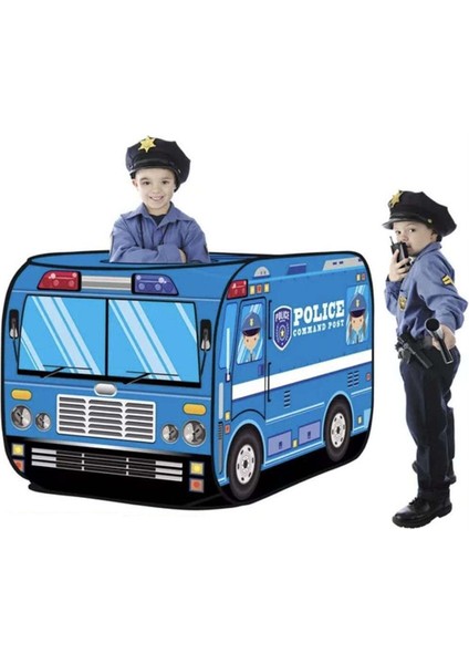 Çocuk Katlanır Çadır Oyuncak Iç ve Dış Araba Polis Arabası Oyun Evi (Yurt Dışından)