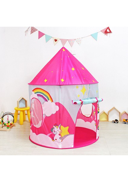 Çocuk Çadır Oyuncak Oyun Evi Unicorn Yurt Kapalı Açık Kale (Yurt Dışından)