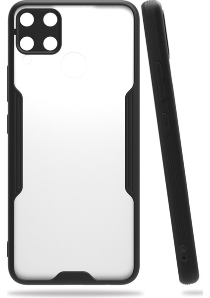 Realme C15 Kılıf Platin Silikon - Siyah