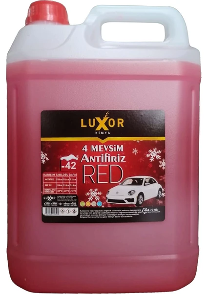 Luxor Kimya 4 Mevsim -42  Kırmızı Antifriz 5 LT.