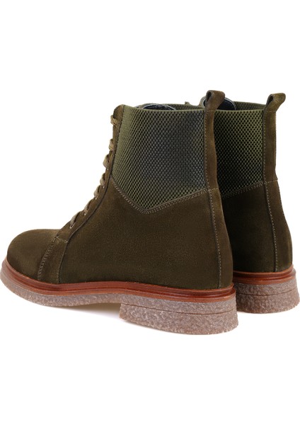 Emma Yeşil Kadın Bağcıklı Süet Deri Bot indirimleri