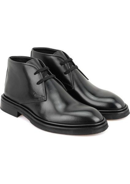 Ewan Siyah Erkek Deri Bot