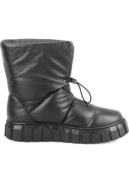 Camellia Siyah Kadın Puffer Deri Bot