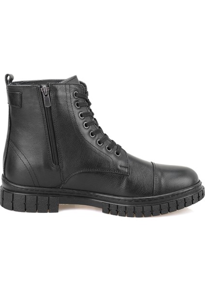 Valentin Siyah Erkek Fermuarlı Deri Bot modelleri