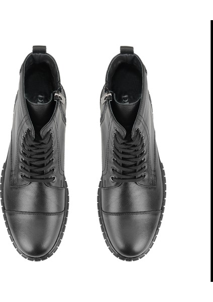 Valentin Siyah Erkek Fermuarlı Deri Bot fırsatları