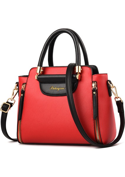 Katlanabilir Çanta Kadın Yeni Moda Kontrast Çanta Büyük Kapasiteli Tek Omuz Crossbody Çanta Modaya Uygun (Yurt Dışından)