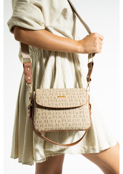 Yeni Sezon Kolon Askılı 4 Bölmeli Vizon Taba Kadın Omuz Çantası 25X15CM PBU2174 fiyatları