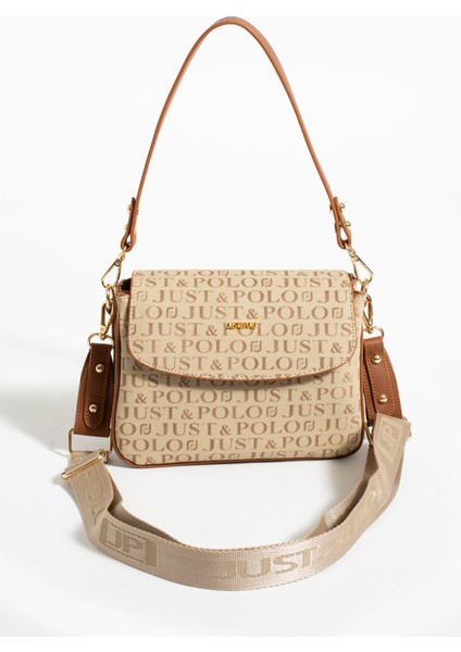 Yeni Sezon Kolon Askılı 4 Bölmeli Vizon Taba Kadın Omuz Çantası 25X15CM PBU2174 modelleri