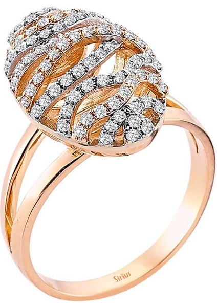 Pırlanta Taşlı Ipek Kozası Yüzük 0404R0356