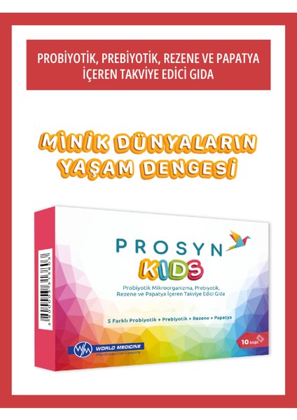 Kids Probiyotik,prebiyotik,rezene ve Papatya Içeren Takviye Edici Gıda 10 Saşe