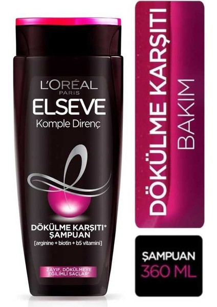 Komple Direnç Şampuan 360 ml + Bakım Krem 175 ml Set