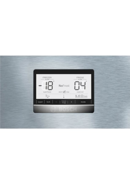 KGN86PIE0N Alttan Donduruculu Buzdolabı 186 x 86 cm Kolay Temizlenebilir Inox No-Frost