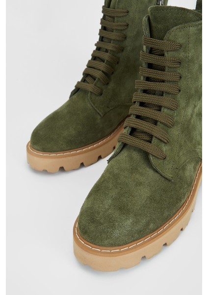 Kadın Haki Süet Deri Casual Bot 902 2735 Bn Bot SK23/24 modelleri