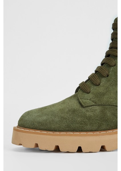 Kadın Haki Süet Deri Casual Bot 902 2735 Bn Bot SK23/24 fırsatları
