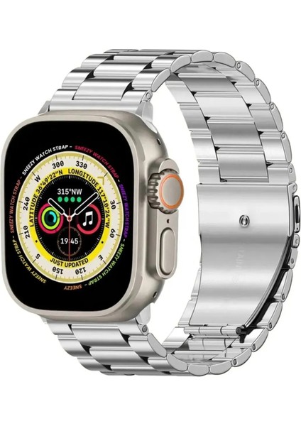 Apple Watch Seri 2 3 4 5 6 7 8 Uyumlu 42 44 45 49 mm Metal Kordon Metalkordon