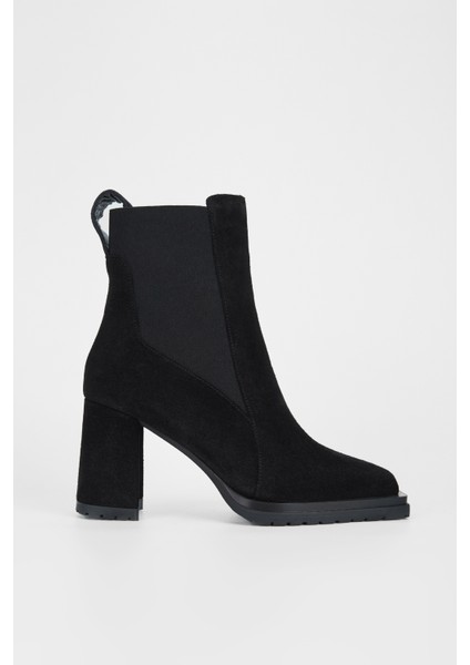 Kadın Siyah Süet Deri Casual Bot 923 774 Bn Bot SK23/24